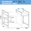 Virvia Extendable Microwave Oven Rack，Adjustable Microwave Stand Kitchen Counter Shelf