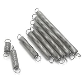 Mdingbao-Extension Springs Wire Dia 0.2/0.3/0.4/0.5mm 304 Stainless Steel Dual Hook Small Tension Spring Outer Dia 3mm 4mm 5mm 6mm Length 15-60mm, 10Pcs, Good Stretching Ability