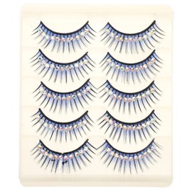 Healeved 15pairs Exaggerated Stage Fake Eyelashes for Latin Dance Dramatic for Parties Photoshoots and Cosplay Events Diamond-embellished Design