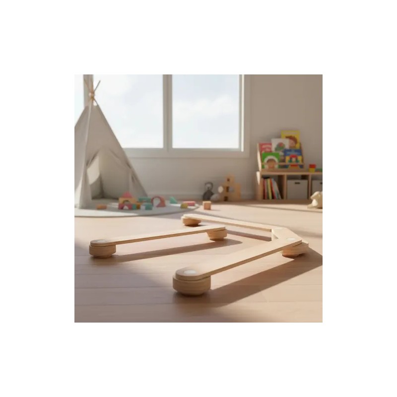 Barras De Equilibrio Montessori Niños Bebe Vigas 3 Pz 60