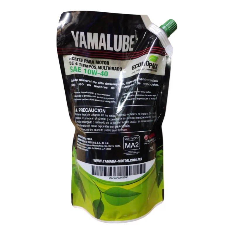 Aceite Yamalube 4t Sae 10w 40 Econopack 1lt