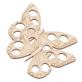 Operitacx Cross Thread Organizer Set 2 Pc Wooden Embroidery Floss Holder Butterfly Winding Plate Compact Decorative