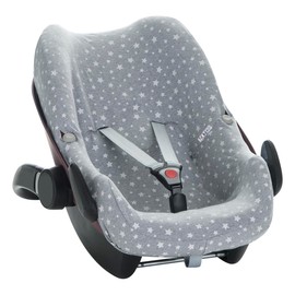 JANABEBE JYOKO KIDS Baby car seat cover liner made cotton compatible with Maxi Cosi Bebé Confort Pebble (White Star)