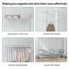 Homdox 3 Tier Heavy Duty Garment Rack with Wheels, Adjustable