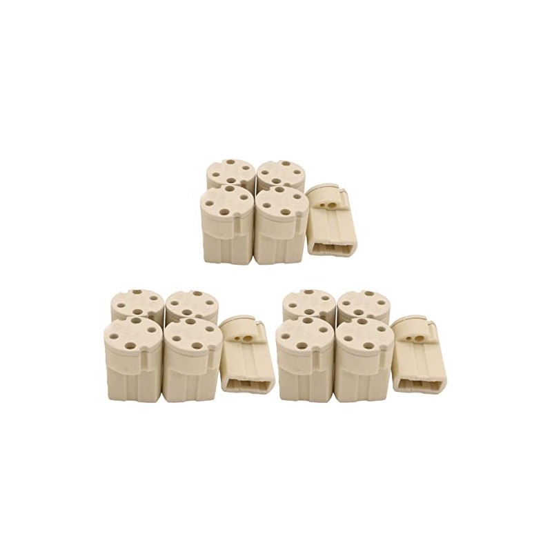 HomeSoGood 15Pcs Lamp Base Ceramic G9 Lamp Holder Screw Base