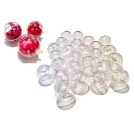CRYSTAL KING Pack of 25 Acrylic Balls, 4 cm Acrylic Craft Balls, Separable, Transparent Balls, Plastic Balls
