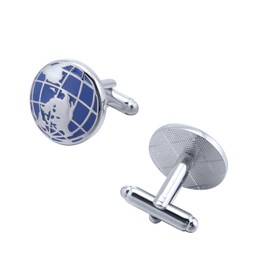 Jonwo World Map Mens Cufflinks Classic Round Globe Earth Cuff Links in a Gift Box Wedding Business for Men French Shirt