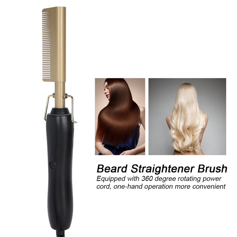 Hair Straightener Comb Wet Dry Dual Use Multi Functional Men