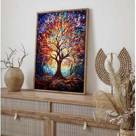 Dimond Art for Adults Tree of Life, 5d Diamond Painting Beginners, DIY Diamond Painting kit Crafts, Suitable as a Gift aor Relaxation and as Wall Decoration 12x16 in