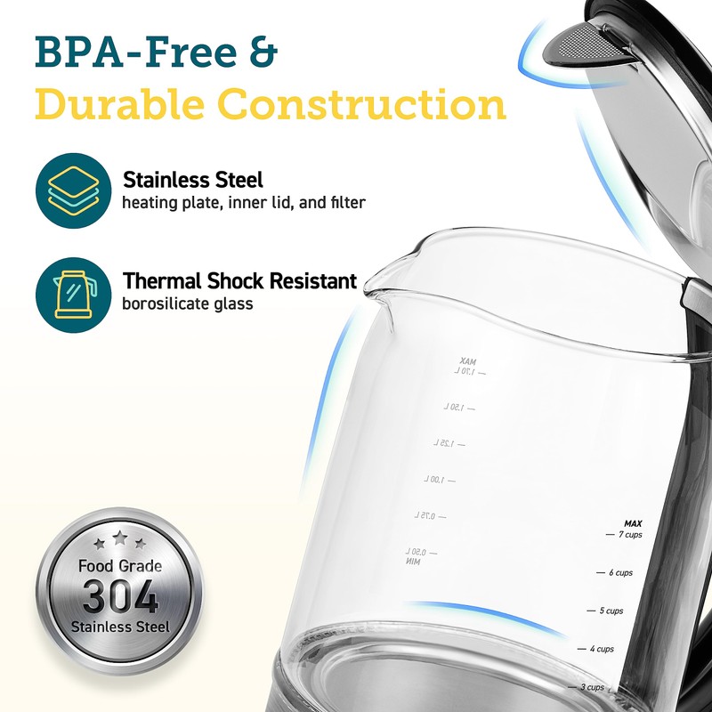 COSORI Electric Kettle Temperature Control with 6 Presets, 60min Keep
