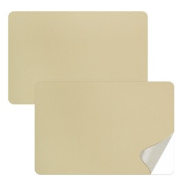silllule 2 Pcs Beige Self Adhesive Leather Repair Patch,8x11 inch Leather Repair Patch for Sofas Furniture,Leather Repair Kit for Furniture,Car Seats,Couches,Hand Bags, YXFZ-013