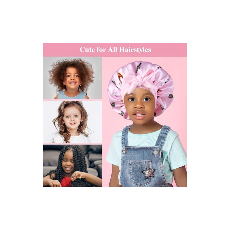 Heniho Gorros Satén Coleteros Niños Bonitos Pelo Niñas Rizado Que