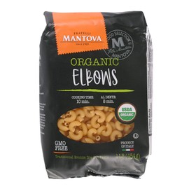 Mantova Organic Elbow Pasta - Premium Quality Organic Durum Semolina Macaroni, Perfect for Soups, Salads, and Classic Pasta Dishes, 1 lb Bags (Pack of 6), Authentic Italian Taste