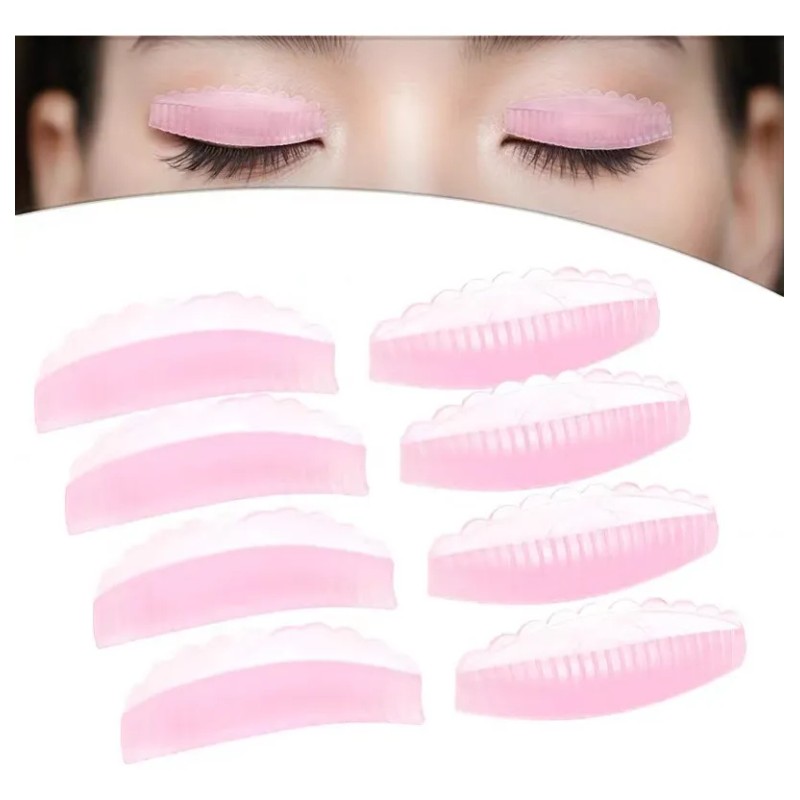 Pads Para Lashlifting Coreanos 8 Pares Ergonomicos Rosa