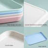 4PCS 4 Colors Large Wheat Straw Tray Set, Unbreakable Lightweight
