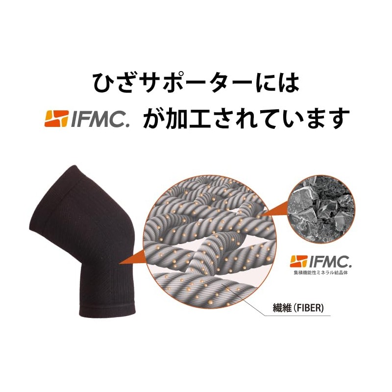 IFMIC Knee Supporter, Non-Constricting Supporter, Unisex, 1 Piece Set (M,