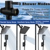 Black Shower Head and Handle Set All Metal, 8'' High