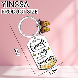 YINSSA Unique Stocking Stuffers For Women Best Friend Keychain Gifts For Women Christmas Birthday Gifts Friendship Gift For Bestie Bff Best Friends Birthday Christmas Appreciation Gift Key Ring