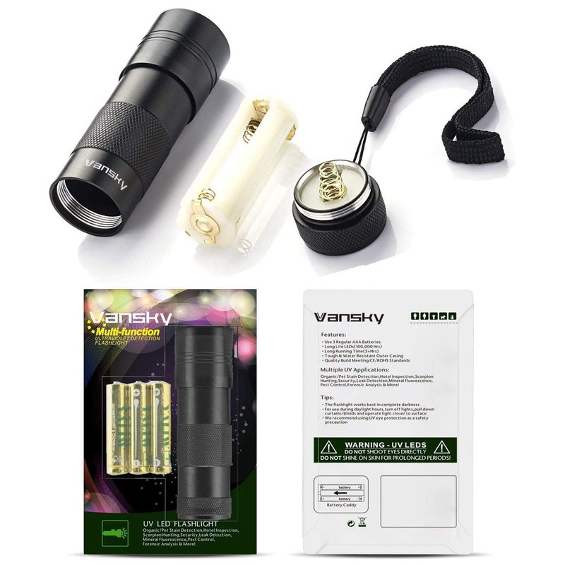 Vansky 12 LED Ultraviolet Black Light UV Light UV Light