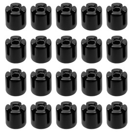 Pastlla 20 Pcs Black Cross Cable Clamps, 316 Stainless Steel Cable Clips, No Drilling Required Wire Rope Wall Trellis Kit Fittings, for Steel Wire Nets, Vines and Climbing Plants(Fit 3/25" Cable)