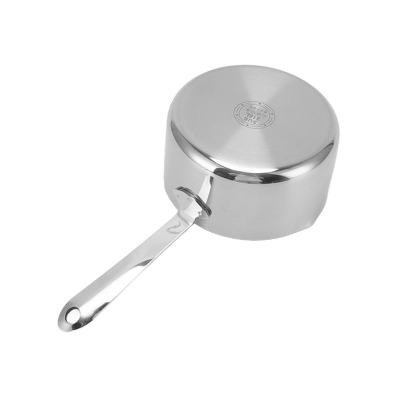 Stainless Steel Butter Warmer Flat Bottom Milk Pot with Double