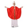 MCJC Catholic Bishop Costume, Red and White Papal Robe with
