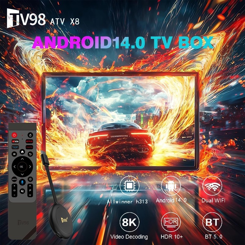 Android TV Stick 8K, Smart TV Stick Android 14.0, 8K