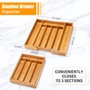 Bellsal Silverware Organizer Kitchen Drawer Organizer Expandable Bamboo Utensil Holder