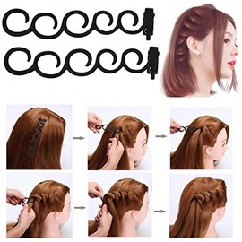 Hair Hairstyles Aid Set 25 Pieces, Hair Accessories Styling Set, Hair Styling Accessories Kit Set Hair Styling Tool, Girls Magic Braiding Aid Hair Clip Styling Pads Foam Hairstyle Accessory Set for DIY