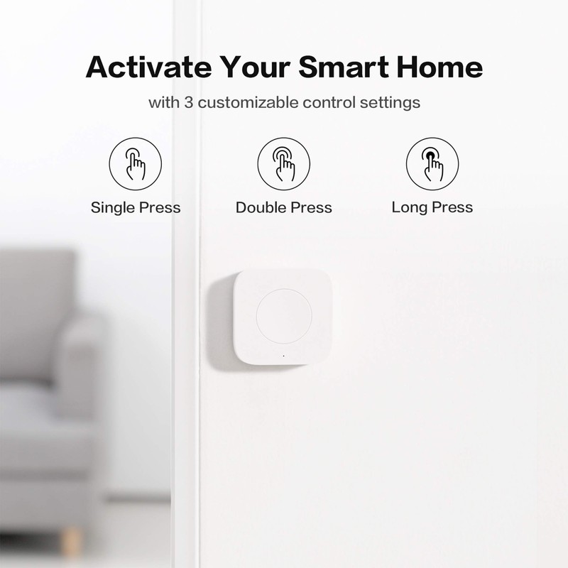 Aqara Zigbee Wireless Mini Switch,Compatible with Apple HomeKit,Google Home,Alexa,Requires Aqara