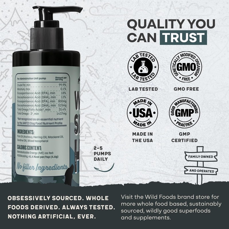 Wild Liquid Fish Oil for Dogs 8fl oz