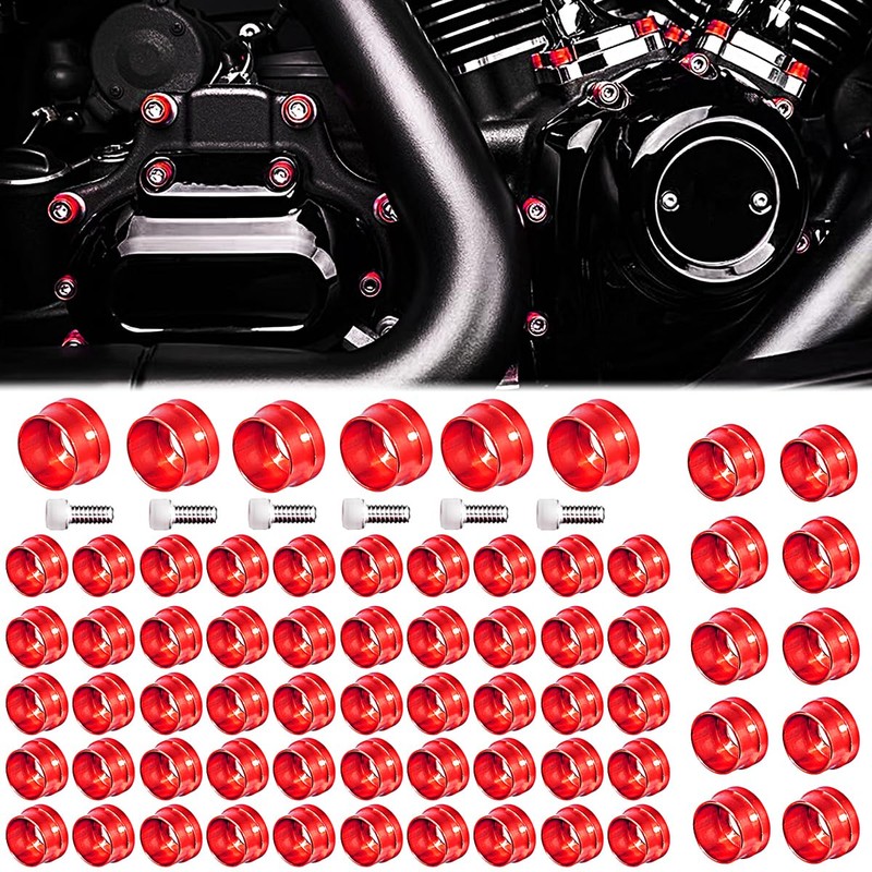 66X Motorcycle Engine Bolt Topper Caps Cover Compatible with for