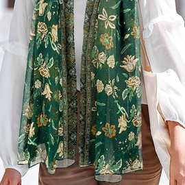 Ladies Scarves, Ladies Scarves Lightweight, Chiffon Wraps, Lightweight Floral Printed Sheer Shawls, for Spring, Autumn, Lightweight Scarves Valentine's New Year Gift for Your Lovers 90 * 180CM