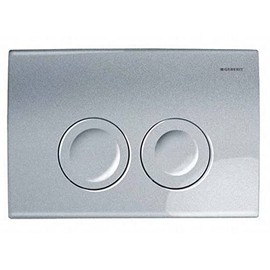 GEBERIT GEB115125461 Chrome Plated DELTA21 Silky Lustre Push Plate - Clear