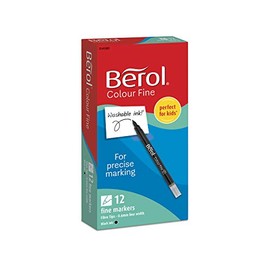 Berol Colourfine Marker Pk12 - Black