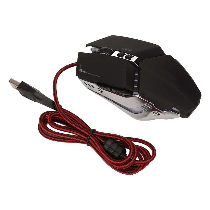 Gaming Mouse Ergonomic Design 4 DPI Adjustable Breathing RBG Backlit