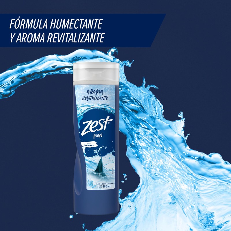 Jabón Líquido Corporal Zest Men 400 ml