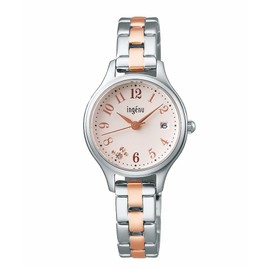 Seiko Watch AHJK463 Angeline Happy Seven Sapphire Quartz Women's Wristwatch, Red, Dial: Pink, Bracelet Type
