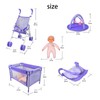 ANIVIA 5PCs Baby Doll Stroller Set - Baby Doll Accessories