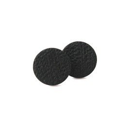 Black Circle Stud Earrings for Women, Minimalist Clay Geometric Jewellery Gifts for Her (Large 15mm)