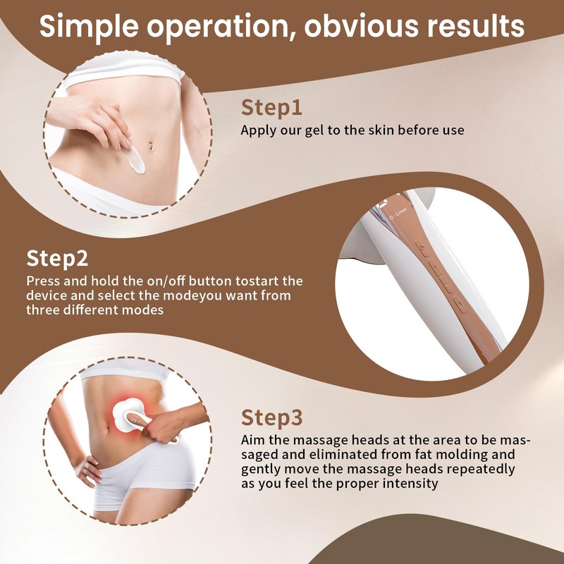 Anti-Cellulite Massager, EMS Electric Anti-Cellulite Massager Machine Suitable for Waist,