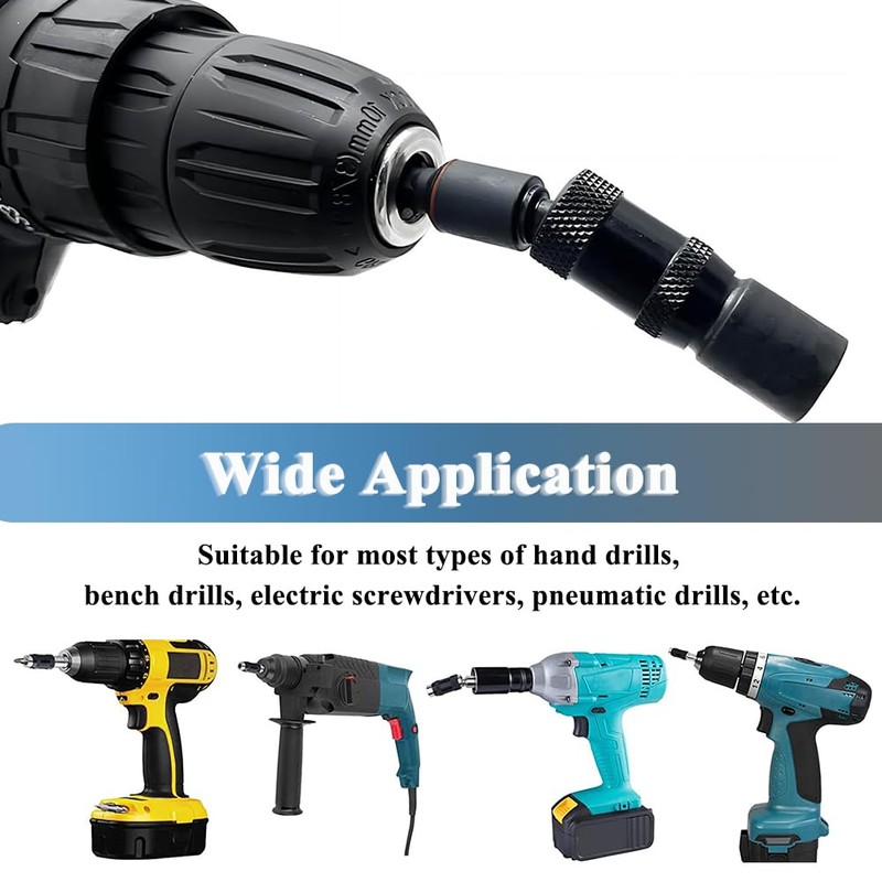 Teocpai 3PCS 1/4 5/16 3/8 Magnetic Screwdriver Bit Holder Swiveling