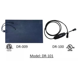 Dr Infrared Heater Heated Rubber Snow Melting Mat, 300W, Blue - Power Cord ONLY
