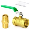 TAILONZ 1 Piece Heavy Duty Brass Ball Valve, 1/2 PT