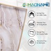 MAONAME Plastic Decorative Tray, Marbling Tray with Handles, Rectangular Coffee