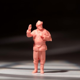 SOUFORCE 1/64 Scale Xmas Scene Props Figure Xmas Happy New Year Santa Claus Greeting Posture Unpainted Miniature Action Figure Model