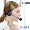 5 Pack USB Headset with Microphone Noise Cancelling & Audio
