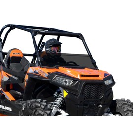 SuperATV Half Windshield for 2014-2018 Polaris RZR XP 1000/ XP 4 1000 | Heavy Duty Non-Scratch Resistant | 1/4" Thick Dark Tint Standard Polycarbonate 250x Stronger Than Glass! | Made in the USA!