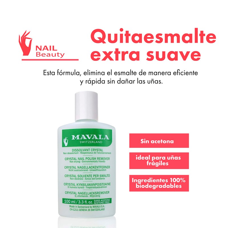 Mavala Crystal Nail Polish Remover Acetone Free 100 ml