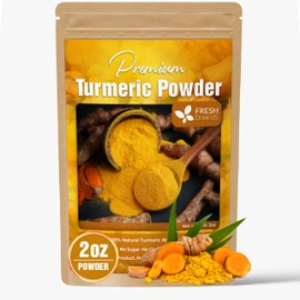 FRESHDRINKUS, Premium 2oz Turmeric Powder, 100% Natural & Pure, Ground Turmeric Powder, Turmeric Seasoning Root Powder, No Additives, No Gluten, Vegan.